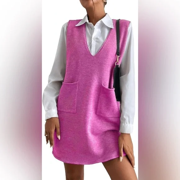 Elegant Pink Sleeveless Dress Small - Picture 6 of 7